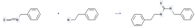 The Thiourea,N-(2-phenylethyl)-N'-(phenylmethyl)- can be obtained by Phenethylamine and Isothiocyanatomethyl-benzene